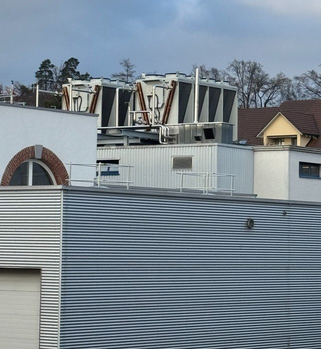 Wärmequelle für Grossanlagen auf dem Dach